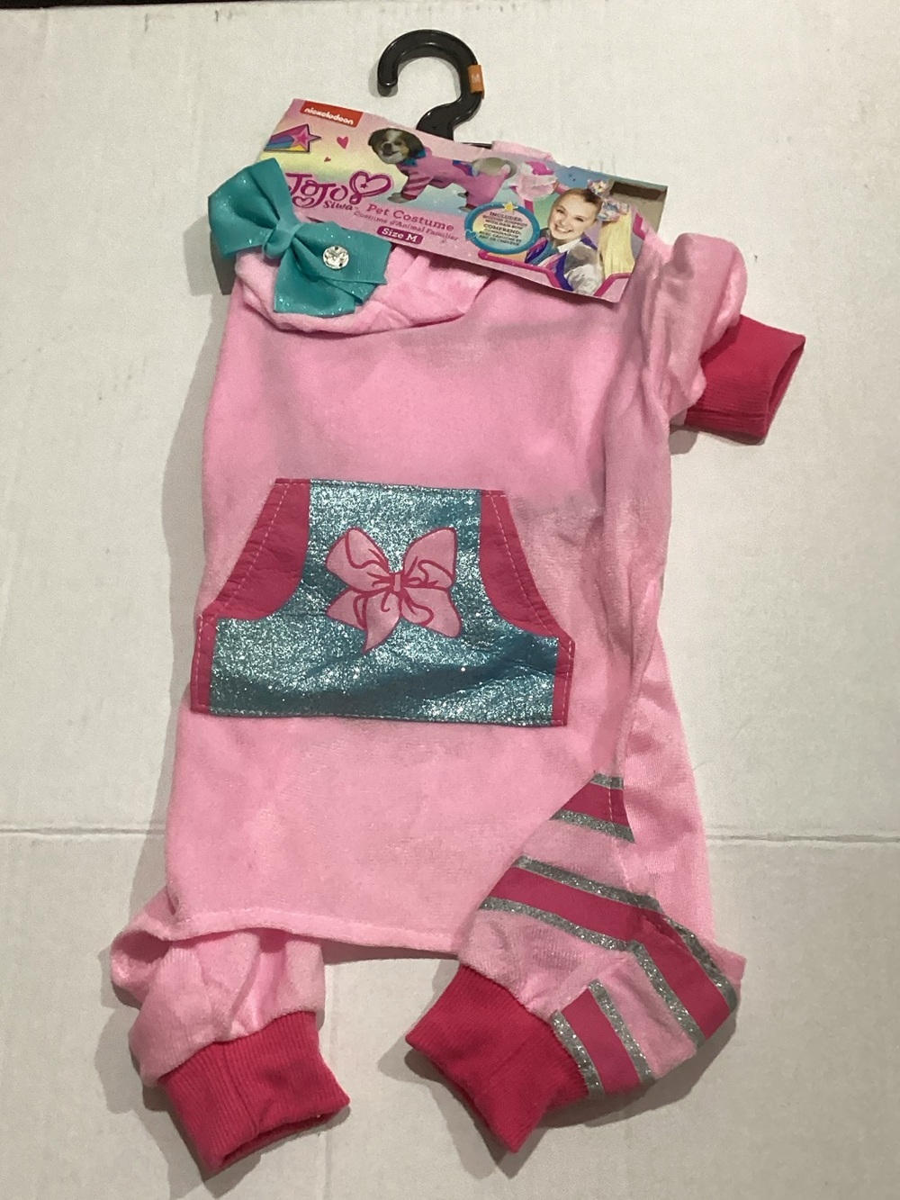 Nickelodeon JoJo Siwa Pink Pet Costume with Teal Bow Accent